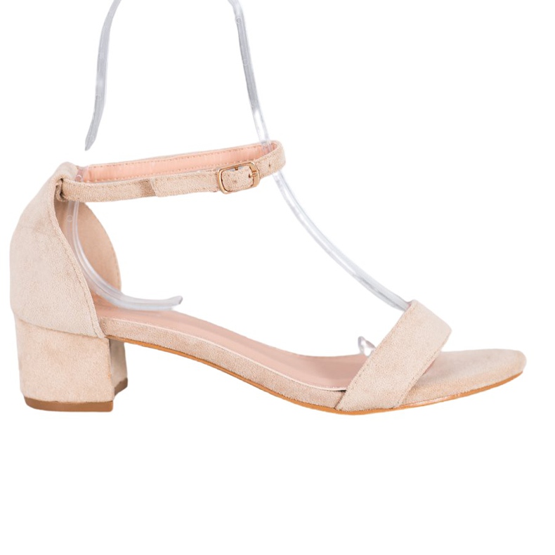 Small Swan Low-heeled sandals brown
