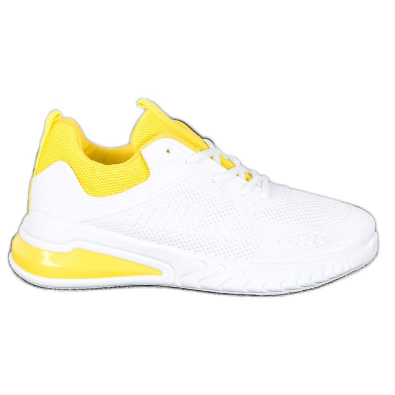 SHELOVET Sports Sneakers white yellow