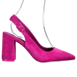 Comer Classic Pumps With An Open Heel pink