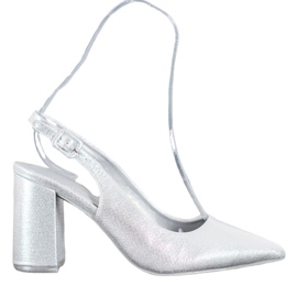 Comer Classic Pumps With An Open Heel grey