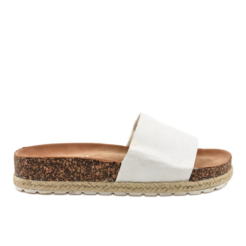 White glitter slippers 6130