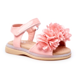 FRROCK Children's Sandals With Velcro Glowing Pink Milena FRROCK Children's Sandals With Velcro Glowing Pink Milena