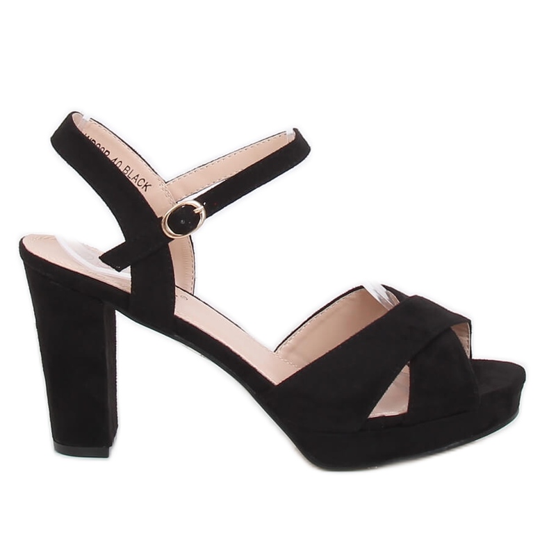 Black high-heeled sandals WD99P Black