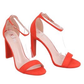 Orange high-heeled sandals NF-37P Orange multicolored