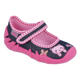 Befado children's shoes 109P179 navy blue pink multicolored