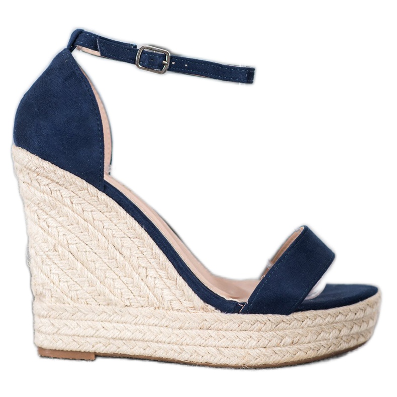 SHELOVET Sexy wedge sandals blue SHELOVET Sexy wedge sandals blue