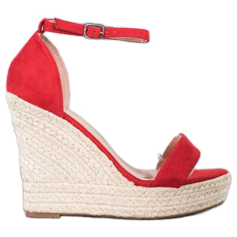 SHELOVET Sexy wedge sandals red