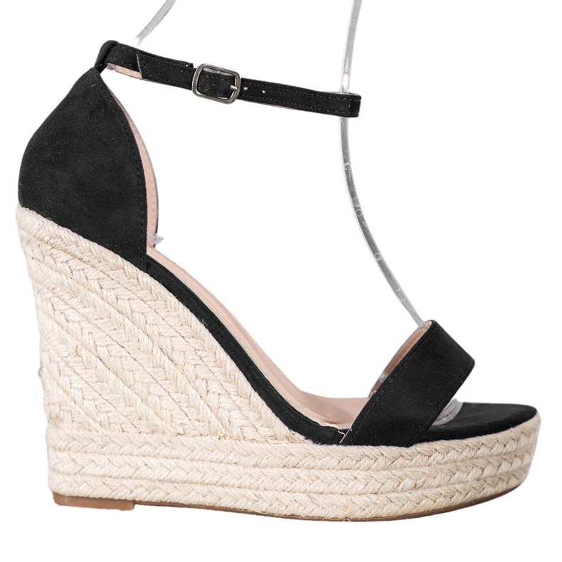 SHELOVET Sexy wedge sandals black SHELOVET Sexy wedge sandals black