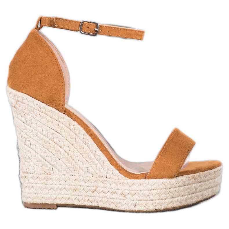 SHELOVET Sexy wedge sandals brown SHELOVET Sexy wedge sandals brown