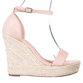 SHELOVET Sexy wedge sandals pink SHELOVET Sexy wedge sandals pink