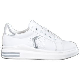SHELOVET Sport shoes made of eco leather white SHELOVET Sport shoes made of eco leather white
