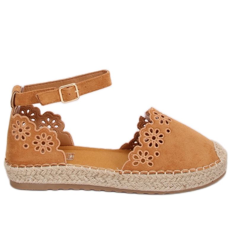 Espadrilles openwork camel JH119 Camel brown