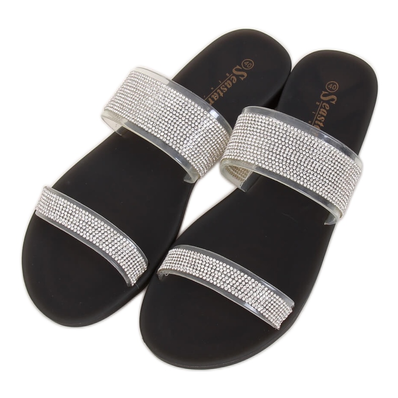 Black silicone flip-flops BG51 Black