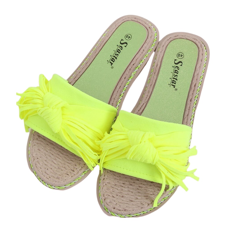 CK159 Yellow neon women's slippers