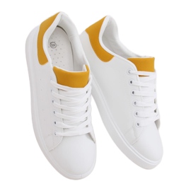 White women's sneakers LA85P Yellow