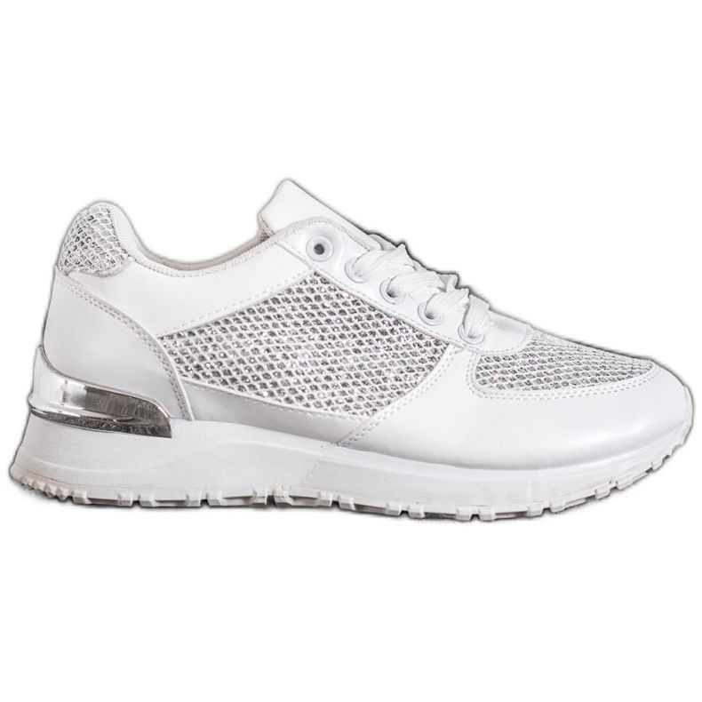 SHELOVET Stylish White Sport Shoes
