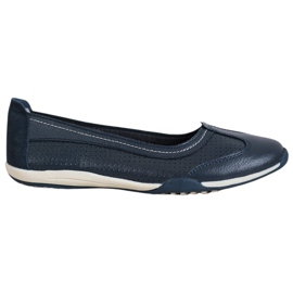 M.Daszyński Sports Leather Ballerina blue