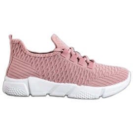 SUPER COOL Pink Textile Sneakers SUPER COOL Pink Textile Sneakers
