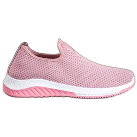 Renda Openwork Slipons On The Platform pink