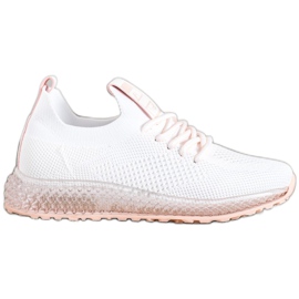 SHELOVET Sneakers With Transparent Sole white