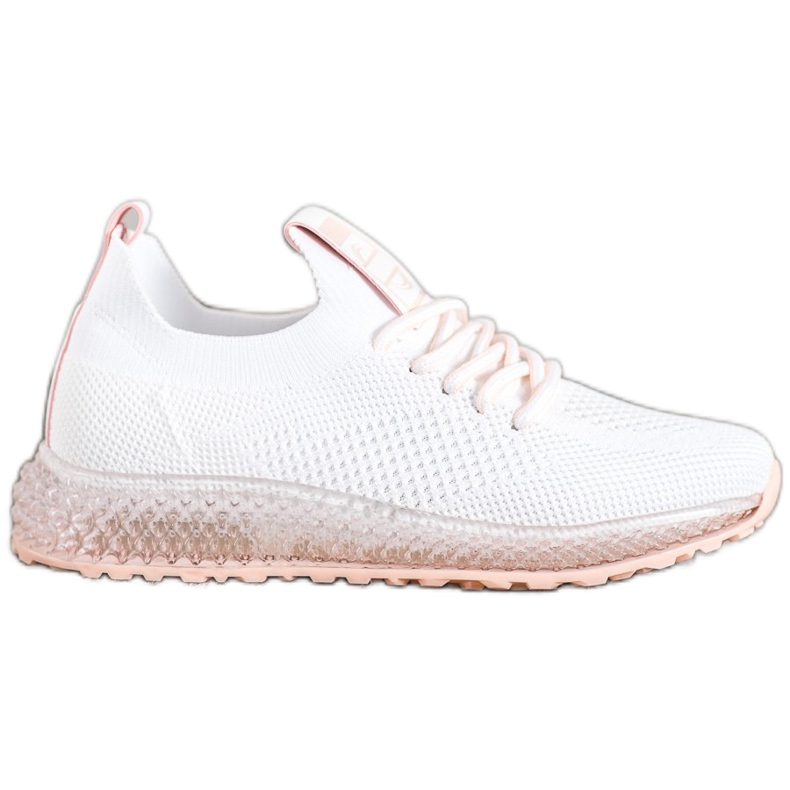 SHELOVET Sneakers With Transparent Sole white