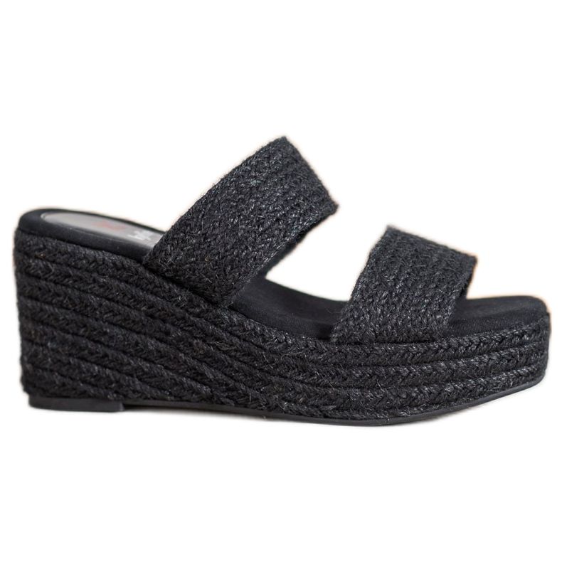 Kylie Light Wedge Slippers black