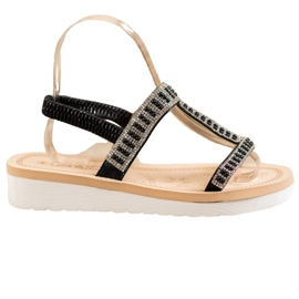 SHELOVET Slip-on Sandals With Beads black