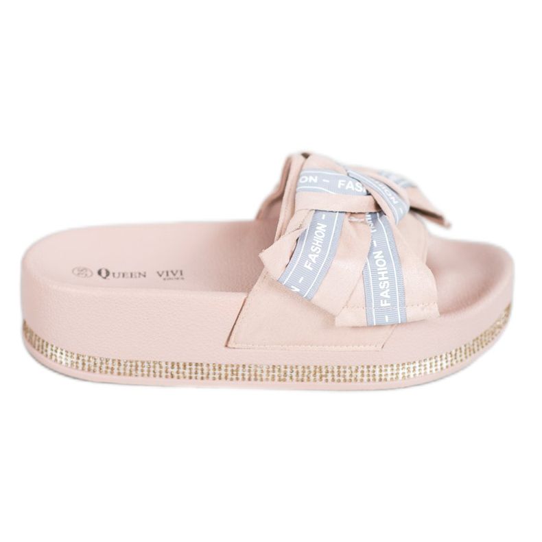 Queen Vivi Beige Fashion Slippers Queen Vivi Beige Fashion Slippers