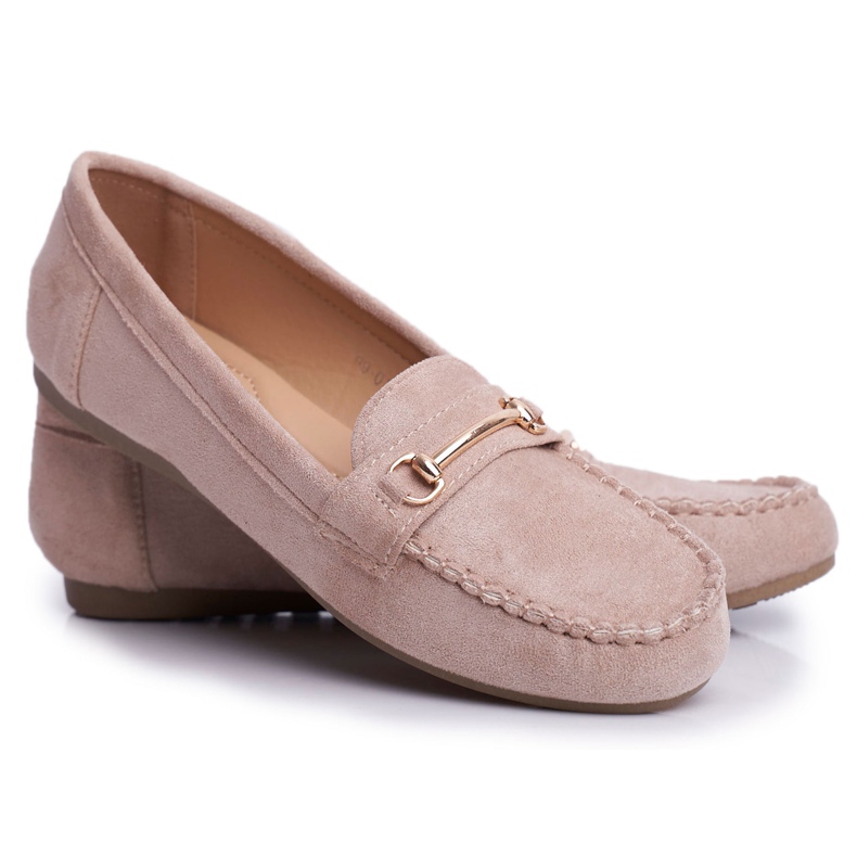 BUGO Women's Loafers Suede Beige Dive