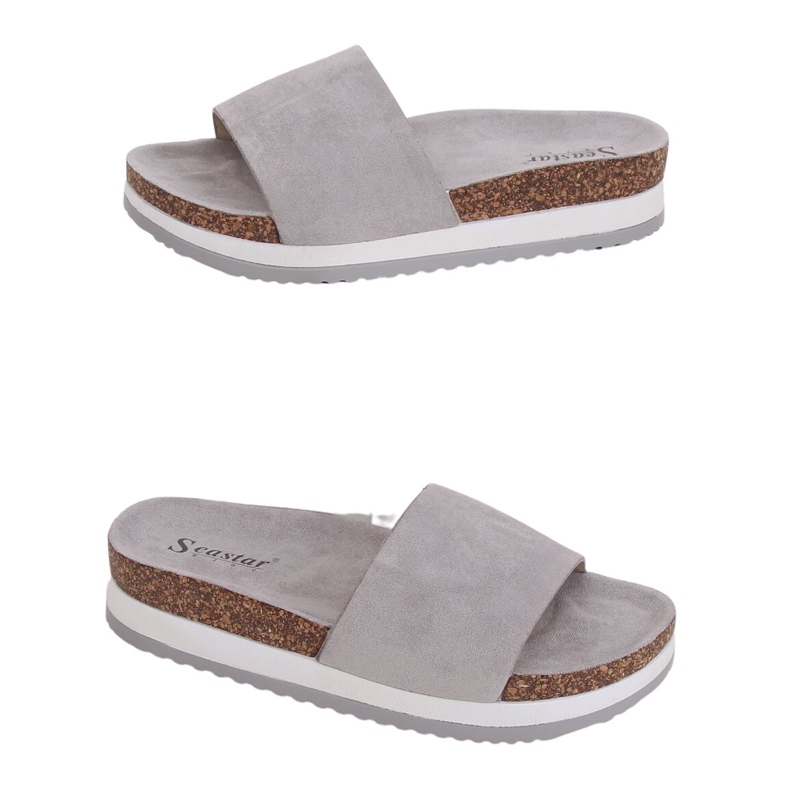 Gray Women's gray slippers CK184P Gray grey