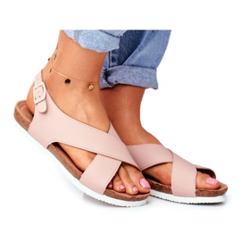 Women's Sandals Big Star Powder Pink FF274624 Women's Sandals Big Star Powder Pink FF274624