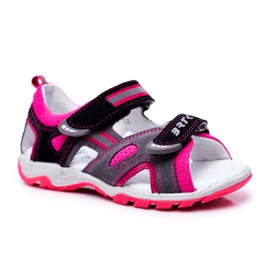 Bartek S.A. Children's Sandals For Girls Prophylactic Bartek T-16176-7 / 77G black pink grey