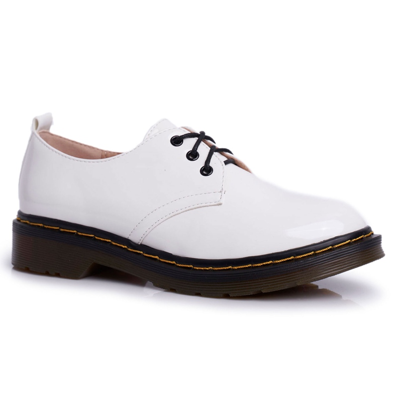 SEA Women's Brogues Lacquered White Do It Better!