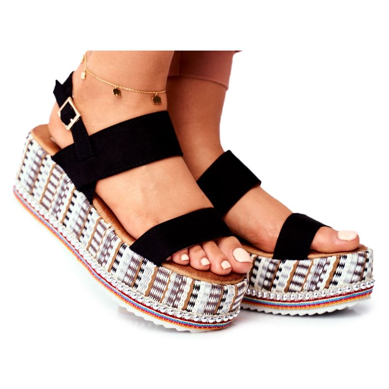 ADY Women's Sandals On The Platform Black Sandy