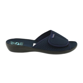 Adanex Navy blue slippers with Velcro