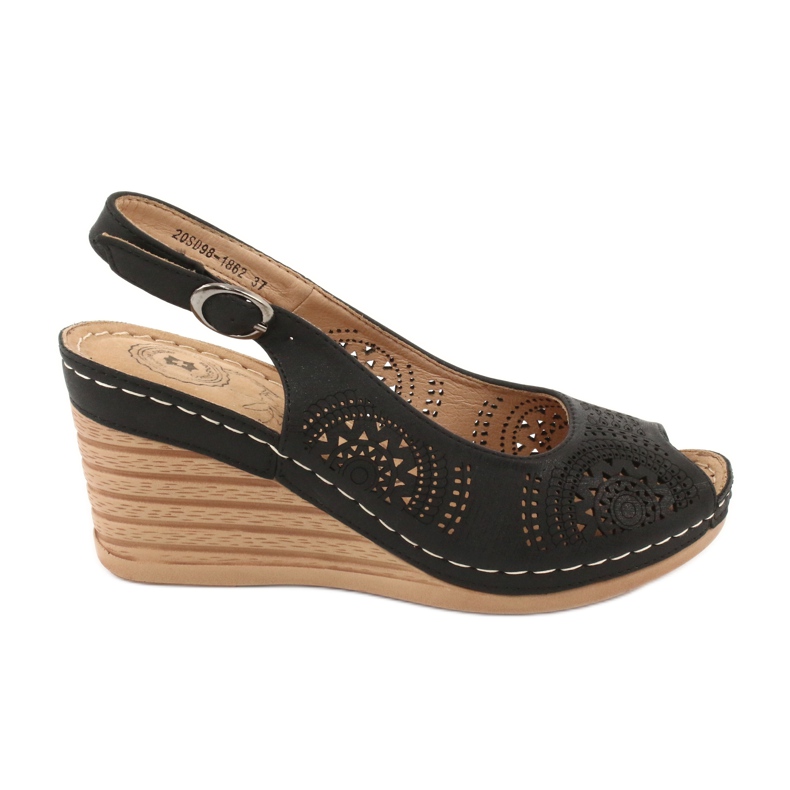 Evento Comfortable wedge sandals 20SD98-1862 black