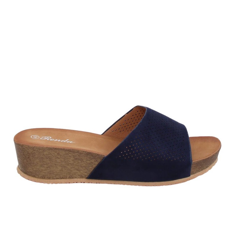 Navy blue slippers 10-238 D.BLUE