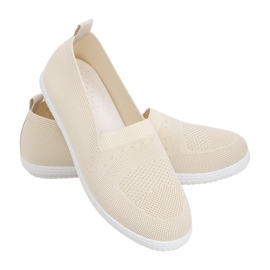 Women's beige sneakers ZK097 Beige
