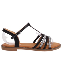 Black women's sandals S060123 Black