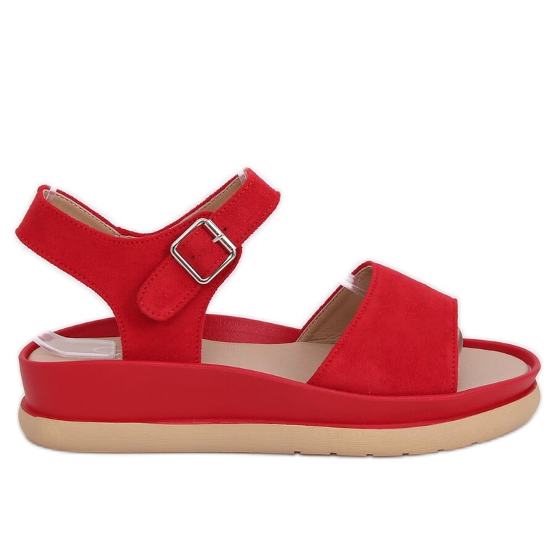 Red women's sandals YJ860 Rosoo
