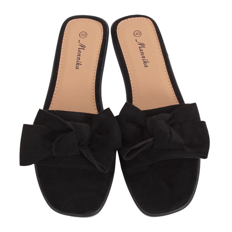 Black women's black slippers WL1607 Black Black women's black slippers WL1607 Black