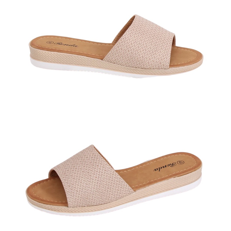 Women's beige slippers BQ-66 Beige Women's beige slippers BQ-66 Beige