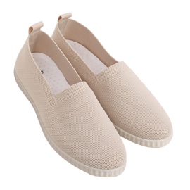 Beige women's beige sneakers ZK118 Beige women's beige sneakers ZK118