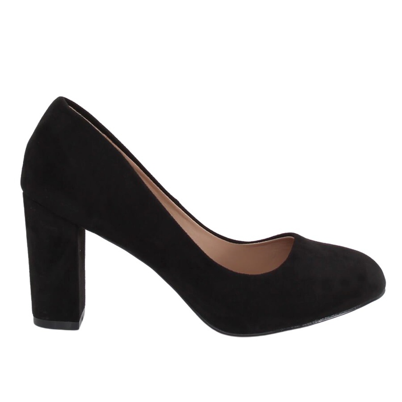 Pumps on the post black E08-10 Black