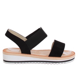 Black women's sandals E008 Black