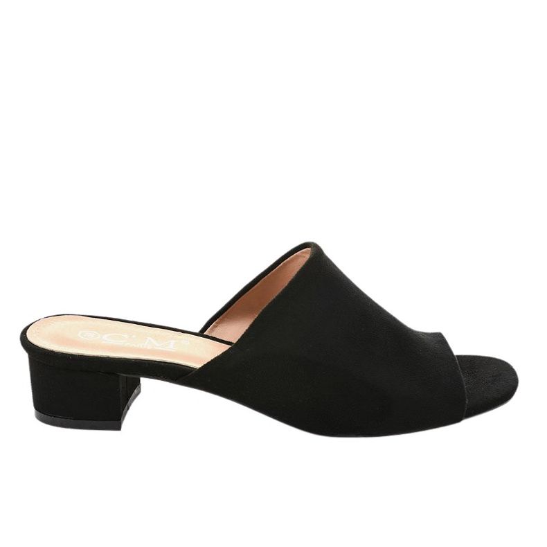 Black high-heeled slippers 77-91 Black high-heeled slippers 77-91
