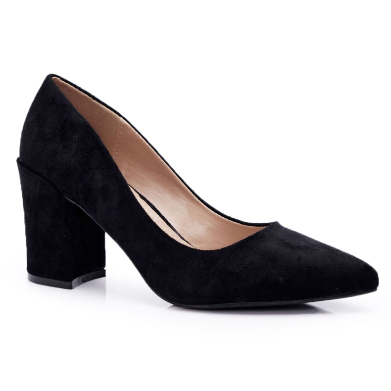 FRJ Women's Pumps On A Heel Suede Black Femmini FRJ Women's Pumps On A Heel Suede Black Femmini