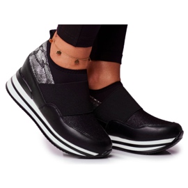 Women's Sport Slip On Wedges Shoes Black Cold Play Women's Sport Slip On Wedges Shoes Black Cold Play
