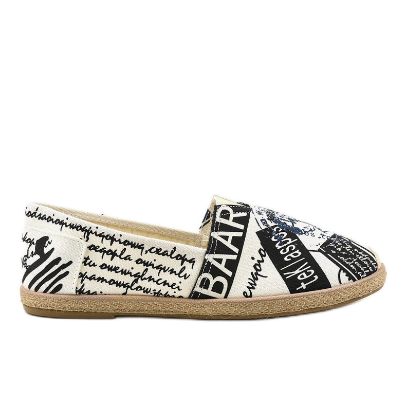 White men's espadrilles shoes BKA-48 black