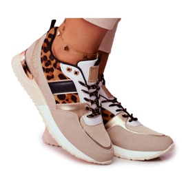 Women's Sport Shoes Beige Leopard Himme